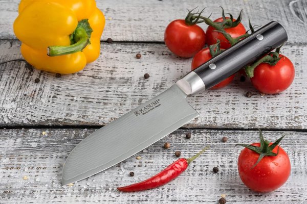 Нож Сантоку Kasumi Damascus 84013, 130мм