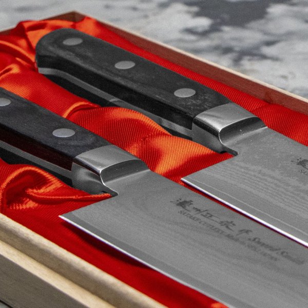 Набір із 2-х японських ножів у подарунковій коробці Satake Daichi HG8555W
