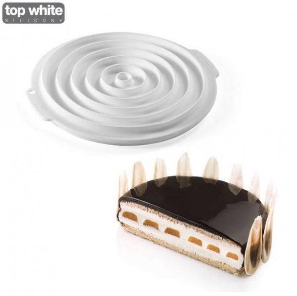 Силіконова форма Silikomart Insert Decor Round ID01 "кільця" (d40/260,h10мм) 