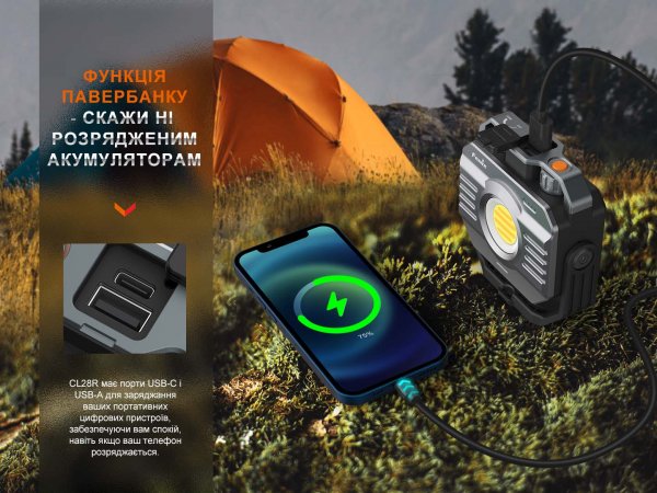 Фонарь с функцией Powerbank Fenix ​​CL28R (2000лм,10000mAh)
