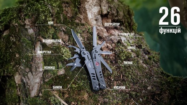 Мультитул полноразмерный Ganzo G301B, черный