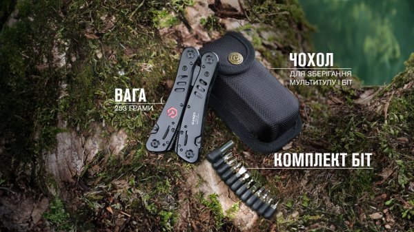 Мультитул полноразмерный Ganzo G301B, черный