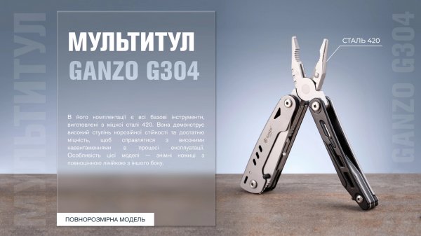 Мультитул полноразмерный Ganzo G304