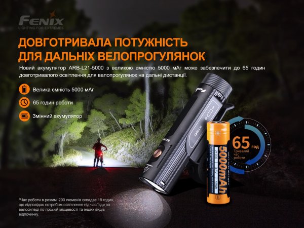 Велофара Fenix BC26 R (1600мл, 5000мАг)