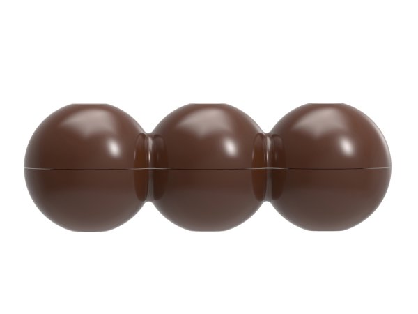 Форма для шоколаду "батончик 3 кульки" Chocolate World 12126 CW (76x26мм,h12мм,18гр)