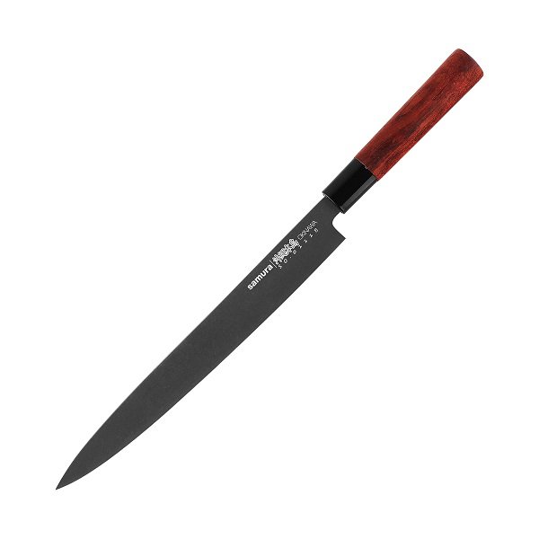 Нож кухонный Янагиба Samura Okinawa Stonewash SO-0111B, 27см