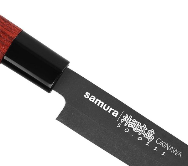 Нож кухонный Янагиба Samura Okinawa Stonewash SO-0111B, 27см