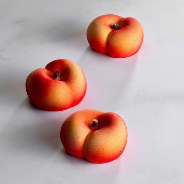 Силіконова форма "Персик" Pavoni PX4314 Flat Peach (74x70мм,h37мм,120мл)