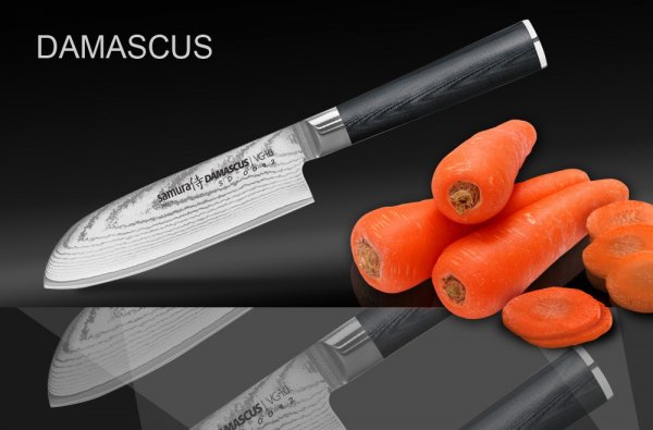 Ніж кухонний Samura DAMASCUS SD-0092 Сантоку, 150мм 