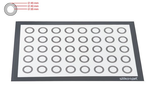 Коврик силиконовый Silikomart FIBERGLASS 60X40 WITH CIRCLES (585x385мм)