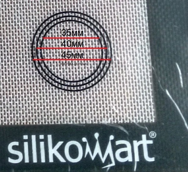 Коврик силиконовый Silikomart FIBERGLASS 60X40 WITH CIRCLES (585x385мм)