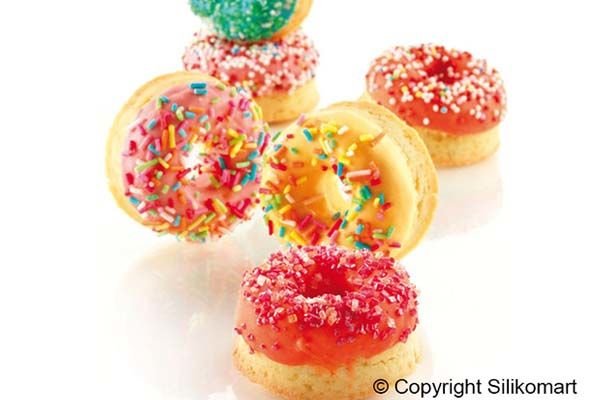 Силіконова форма "пончики" Silikomart Mini Donuts (d45/15мм,h18мм,22мл) 