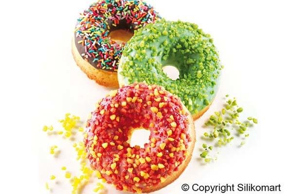 Форма силиконовая "пончики" Silikomart Donuts (d75/25мм,h28мм,100мл)