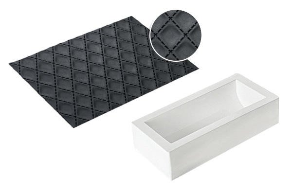 Набор Silikomart KIT BUCHE MATELASSE (силиконовая форма+коврик для декора)