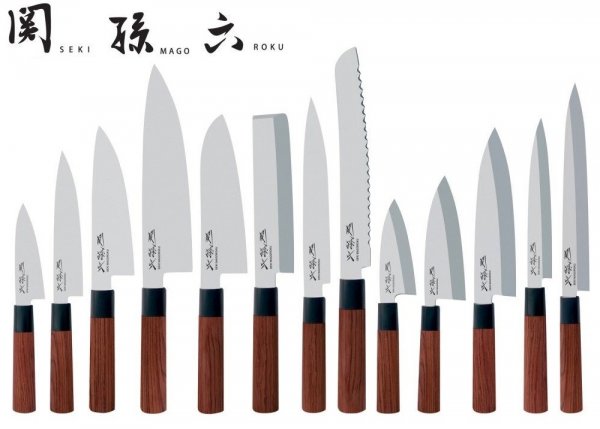Японський ніж KAI Seki Magoroku Red Wood MGR-0155D Деба, 15.5см 