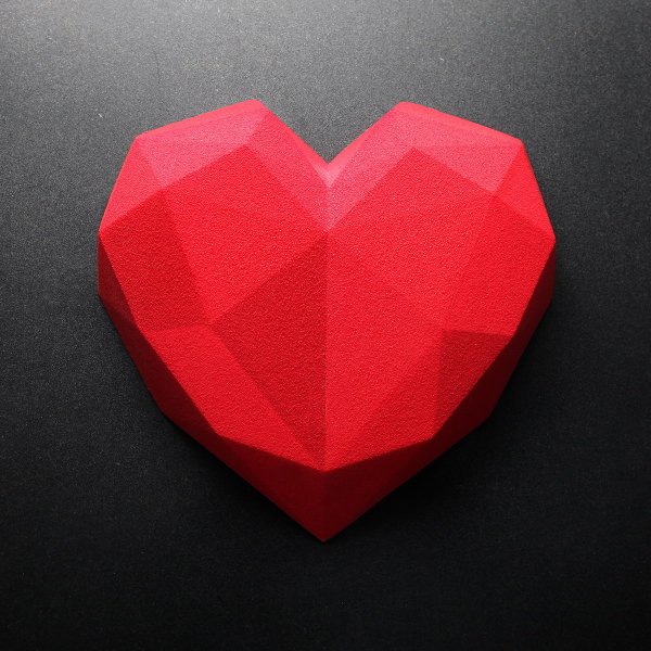 Силіконова форма "Серце" Heart by Dinara Kasko (225x230мм,h65мм,1200мл) 