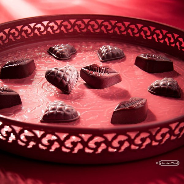 Форма для шоколада "Сердце" Chocolate World 1892 CW (33x33x10мм,5гр)